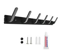 Sevenpers Percheros Pared, Perchero de Pared Originales Moderno con 6 Ganchos para Entrada, Cocina, Baño, dos Métodos de Instalación