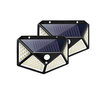 SEVEQIS Reflector LED, 180 100 DIRIGIÓ Luz Solar lámpara al Aire Libre luz Impermeable Pir del Sensor de Movimiento for la decoración jardín(2 Pieces 100 Leds)