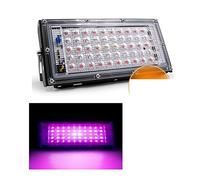 SEVEQIS Reflector LED, 5 0W LED Luz de inundación DIRIGIÓ Lámpara Calles Impermeable for la iluminación del Paisaje IP65 Spotlight Red Green Blue RGB(LED Grow Light)