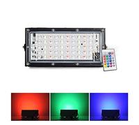 SEVEQIS Reflector LED, 5 0W LED Luz de inundación DIRIGIÓ Lámpara Calles Impermeable for la iluminación del Paisaje IP65 Spotlight Red Green Blue RGB(RGB)