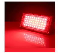SEVEQIS Reflector LED, 5 0W LED RGB Lámpara de luz inundación al Aire Libre IP65 Reflectador Impermeable Spotlight Red Green Blue Garden Iluminación(Rot)