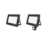 SEVEQIS Reflector LED, LED PIR Luz de inundación del Sensor Movimiento 20 0W 150W 100W 50W 30W 20W 10W Iluminación al Aire Libre Flojo IP66 Lámpara Impermeable(White,50W_PIR Motion Sensor)