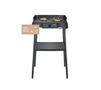 Severin Parrilla Eléctrica de Mesa con Placa de Aluminio y Soporte, Negro PG 8596