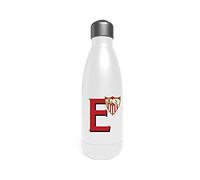 Sevilla - Botella Agua de Acero Inoxidable, Bidón, Cantimplora, Cierre Hermético, Letra E, 550 ml, Color Blanco, Producto Oficial (CyP Brands)