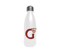 Sevilla - Botella Agua de Acero Inoxidable, Bidón, Cantimplora, Cierre Hermético, Letra G, 550 ml, Color Blanco, Producto Oficial (CyP Brands)