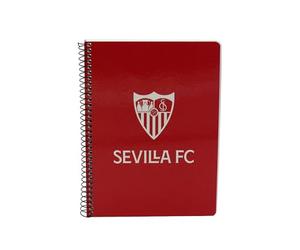 Sevilla- Cuaderno, Espiral, Cuartilla, Bloc, Libreta, Cuadriculado, Material escolar, Papelería, Color Rojo, Producto oficial (CyP Brands)