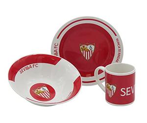 Sevilla Fútbol Club - Set de Desayuno, Producto Oficial, Color Rojo y Blanco (CyP Brands)