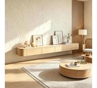 Sevonarb Mueble de TV Flotante， Mueble TV Montado en Pared de con almacenamiento-wood-220cm