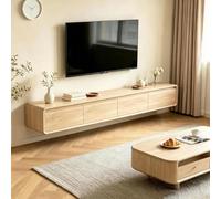 Sevonarb Soporte Flotante para TV, Mesa para TV Moderno Mueble para Televisor con Almacenamiento -Color de la madera-240cm