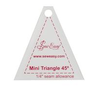 Sew Easy Plantilla triangular de 45° - Regla de acolchado y patchwork para coser apliques, acrílico transparente antideslizante, 6,3 x 6,1 cm
