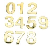 SEWACC 10 Piezas Número de Casa Adhesivo, Número de Buzón para Decoración, ABS Dorado Autoadhesivo E, 10cm, para Puerta, Apartamento, Oficina, Hotel y Condominio