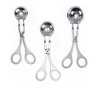 SEWACC 3 Piezas Pinza Utensilio de Cocina en Acero Inoxidable de Albóndigas para Diseño en Forma de Tijera para Sujetar y Escurrir y Cocina Carne Bolas de Pastel