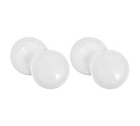 SEWACC 4 Tapas Decorativas para Orificios Reservados en Pared, Tapa Plana de Plástico ABS de Color Blanco, Accesorio para Cubre Pared y Embellecedor de Tubería en Baño y Fontanería