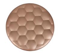 SEWACC Asiento de Repuesto Redondo para Taburete de Salón, 5 CM | PU Foam, Madera, Hierro y Tela, Recambio Acolchado para Bares y Espacios de Trabajo, Color Dorado