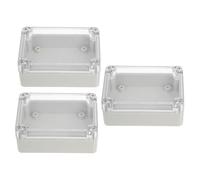 SEWACC Caja de Conexiones Eléctricas Abs As Tapa Abatible, Estructura Modular Ampliable Blanco 3 Piezas Caja para Alarmas para Sistemas de Seguridad Exteriores y Zonas de Vigilancia