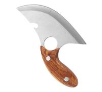 SEWACC Cuchillo de carne de acero inoxidable con mango ergonómico para cocina y parrilla, diseño de una sola pieza resistente y sin rebabas