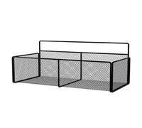 SEWACC Estante de Baño Multifunción de Pared, Hierro Negro 38 Cm | Organización para Hogar y Baño, Diseño Mural sin Clavos, Superficie Lisa y Estructura Firme