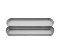 SEWACC Estuche de Almacenamiento para Pinzas y Raspador de Lengua de Hierro Plata, Resistente al Desgaste y Fácil de Guardar para Uso Diario y Viajes