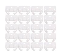 SEWACC Guías de Plástico de Color Blanco para Cajones, 20 Piezas, Pestillos Fuertes y Adecuados para Muebles Rieles Centrales Deslizantes