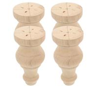 SEWACC Juego de Patas de Madera para Muebles, 4 Piezas para Sofás y Cajoneras, Diseño Elegante, Forma Única, Soporte Confiable para el Hogar