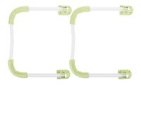 SEWACC Patas Plegables para Mesa Pequeña de Metal Diseño Antideslizante, Juego de 2 Patas en Blanco y Verde para Escritorio Plegable, Accesorios Aplicables para Muebles y Bricolaje