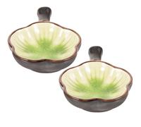 SEWACC Set de 2 Piezas de Tinteros de Cerámica Verde para Caligrafía, Multiusos y Versátiles, Ideales para Decoración del Hogar y Suministros de Escritorio