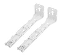 SEWACC Soportes de Muro para Barra de Cortina de Hierro y Abs en Color Blanco, Paquete de 2 Piezas Fijación Lateral para Hogar y Oficina