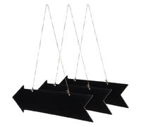 SEWOART 3 Piezas Pizarra Decorativa Colgante de Madera Negra Forma de Flecha, Fácil de Colgar y Borrable para Decoración de Pared en Bodas y Fiestas