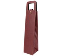 SEWOART Bolsa de Mano para Botellas de Vino Individual de Piel Marrón, Portabotellas Resistente y Reutilizable, Bolsa de Embalaje Portátil para Vino Tinto, Adecuado para Tiendas y Regalos