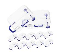 SEWOART Cajas de Dulces Transparentes Tipo Maleta Ruedas para Obsequio, 12 Piezas Azul Oscuro, Mini Caja Creativa para Bodas, Baby Showers y Fiestas Temáticas