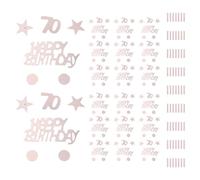 SEWOART Confeti en Forma de Estrellas y Círculos Lentejuelas Pvc para Decoraciones de Mesa de Cumpleaños 70 Años para Eventos Obsequios y Fiestas