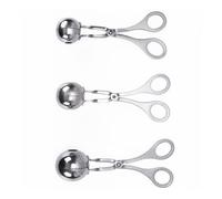 Sewroro 3 Piezas Pinzas Diseño en Forma de Tijera para Hacer Albóndigas de Acero Inoxidable Cómodas y Funcionales para Escurrir Sopa Aptas para Cocina