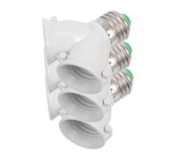 Sewroro Adaptador de Portalámparas E27 Resistente al Calor para Bombillas LED y Halógenas en Forma, 3 Piezas, Material Cobre y Pbt Área de Iluminación Ampliada y Uso Conveniente