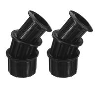 Sewroro Adaptadores para Soporte de Sombrilla Terraza Exterior 2piezas en Plástico Negro Diseño de Tubo Interior Fácil Instalación para Bases de Paraguas