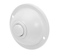 Sewroro Botón Pulsador de Timbre, Botón de Timbre de Repuesto, Hierro, Redondo, Blanco, Luz Led, Cableado, Montaje en Pared, para Hogar y Oficina