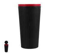 Sewroro Cubo de Basura para Coche Multifuncional, ABS Negro, Compartimentos | Interior del Vehículo, Uso en Marcha, Diseño Elegante, , Separa Residuos Húmedos y Secos