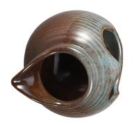 Sewroro Jarrón con Cascada para Jardín, Jarra de Fuente de Cerámica, Cerámica, Diseño Abierto, Flujo de Agua Circulante, para Plantas Hidropónicas, Jardines y Fuentes DIY de Interior