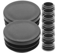 Sewroro Tapones de Plástico Negro Protección para Suelos de Madera 100 Piezas Inserto Final para Muebles Fácil de Usar para Patas de Silla de 32mm en Proyectos al Aire Libre
