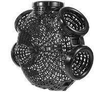 Sewroro Trampa de Pesca Reutilizable de PP Negra Jaula Desmontable para Agua Dulce y Salada, Ahorro en Cebo y Fácil Uso para Camarones y Peces