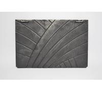 SEZAM Placa decorativa clásica de hierro fundido para revestimiento de chimenea, placa de chimenea duradera, resistente a la corrosión, fácil instalación, placa de horno gris fundido, 47,5 x 31,5 x