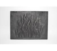 SEZAM Placa decorativa de hierro fundido para revestimiento de chimenea, placa de chimenea duradera, resistente a la corrosión, fácil instalación, placa de horno gris fundido, 46 x 35 x 0,9 cm