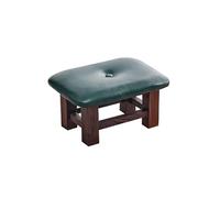SFANIIX Taburete pequeño de Madera, Taburete bajo, Mesa Centro for Sala Estar, sofá, Cuero, cojín Suave, Banco Zapatos Entrada Reposapiés Pequeño