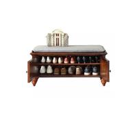 SFANIIX Zapatero de Madera Maciza 80 x 40 46 cm for Entrada, Zapatero bajo con Espacio Almacenamiento en la, Muebles Porche Cambiar Zapatos Banco
