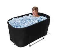 SFTYEI Tubo de baño portátil plegable, inflable hasta 150 kg, portátil para adultos de 100 a 150 l, compacta, bandeja plegable de hasta 1,9 m, desagüe 20 mm, bolsa de transporte para jardín, camping