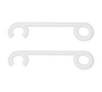 SG Store 2 ganchos fijos de plástico para manija de puerta, apertura de soporte para mantener abierto, 225 x 55 mm, adecuado para la mayoría de manijas de puerta, color blanco