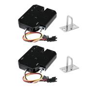SG Store 2 PCS Juegos De Cerraduras De Control Eléctrico Cerradura De Pestillo DC 12 V 2 A Cerradura Magnética Eléctrica Con Interruptor De Detección Gancho De Bloqueo 25,5 Mm