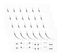 SG Store 4 juegos de etiquetas indicadoras de llama de 160 x 90 mm, etiquetas de PVC transparente, incluye calcomanías de quemador, etiquetas cuadradas negras para estufas, hornos, marcas de cocina