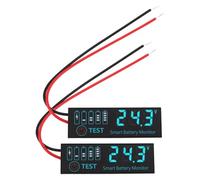 SG Store Indicador de Nivel de Batería de Litio de 2 Piezas CC 7-55 V Comprobador de Voltaje LED Azul Panel de Control de Potencia