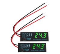 SG Store Indicador de Nivel de Batería de Litio de 2 Piezas CC 7-55 V Comprobador de Voltaje LED Verde Panel de Control de Potencia