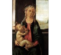 SGFGAD FHYWQ Póster de Sandro Botticelli Arte mural retro《Madonna of the Sea》de Sandro Botticelli Grabados de retrato en lienzo para decoración del hogar 40x60cm sin enmarcar